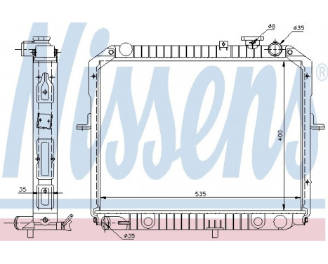 Radiator, engine cooling 66646 Nissens