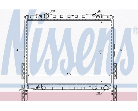 Radiator, engine cooling 66658 Nissens