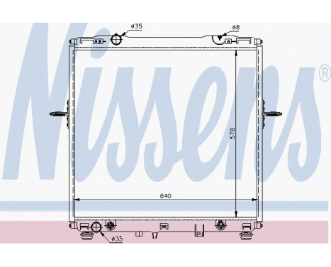 Radiator, engine cooling 66659 Nissens