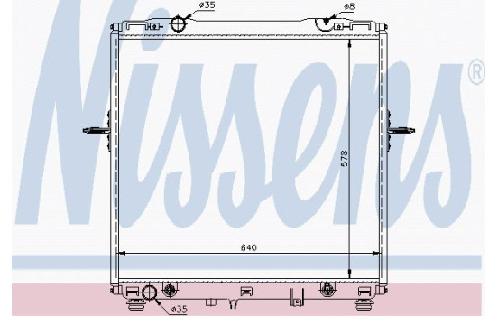 Radiator, engine cooling 66659 Nissens