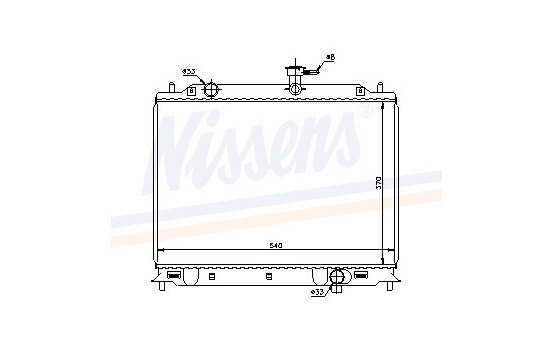 Radiator, engine cooling 66666 Nissens