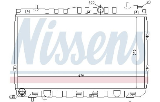 Radiator, engine cooling 66681 Nissens, Image 2