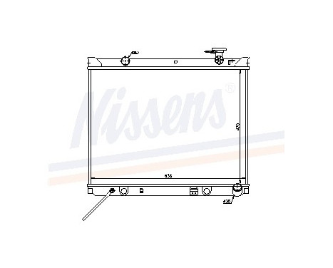 Radiator, engine cooling 66682 Nissens