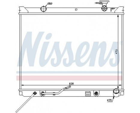 Radiator, engine cooling 66682 Nissens, Image 2