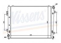 Radiator, engine cooling 66684 Nissens