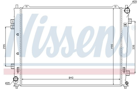 Radiator, engine cooling 66684 Nissens, Image 2