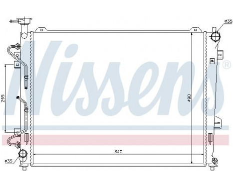 Radiator, engine cooling 66685 Nissens, Image 2