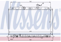 Radiator, engine cooling 66687 Nissens