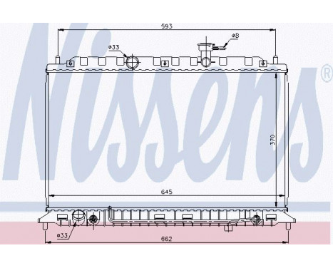 Radiator, engine cooling 66687 Nissens