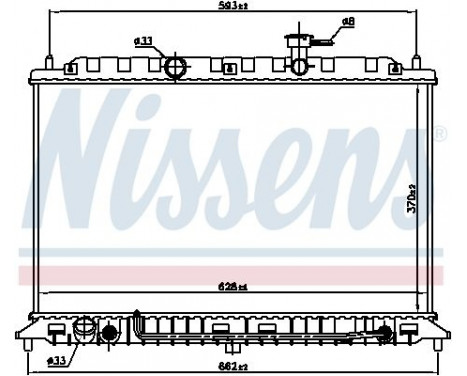 Radiator, engine cooling 66687 Nissens, Image 2