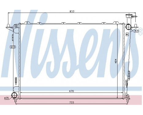 Radiator, engine cooling 66693 Nissens