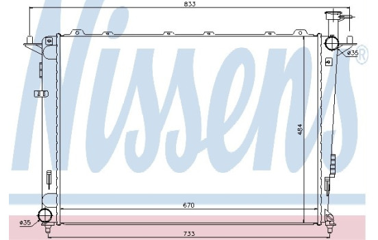 Radiator, engine cooling 66693 Nissens
