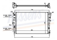 Radiator, engine cooling 66701 Nissens