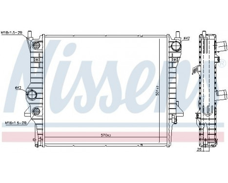 Radiator, engine cooling 66708 Nissens, Image 2