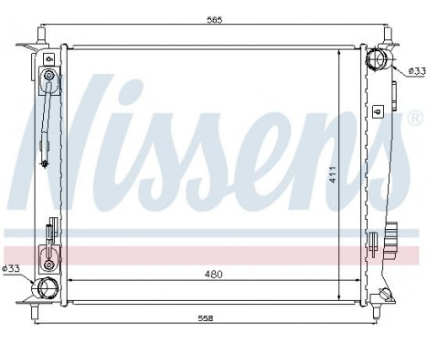 Radiator, engine cooling 66730 Nissens, Image 2