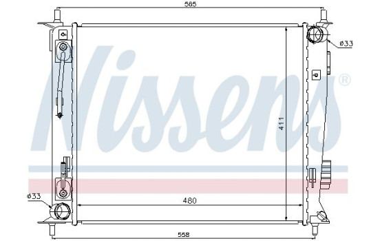 Radiator, engine cooling 66730 Nissens, Image 2