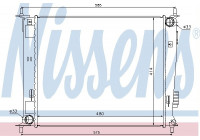 Radiator, engine cooling 66742 Nissens