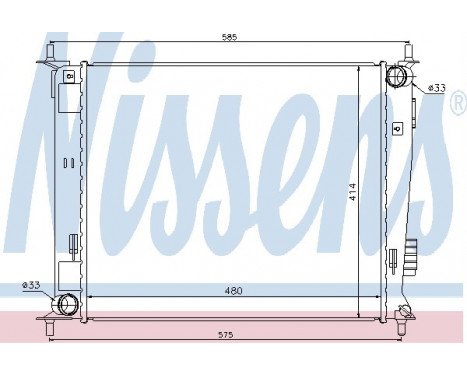 Radiator, engine cooling 66742 Nissens