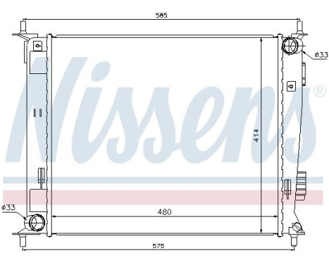 Radiator, engine cooling 66742 Nissens, Image 2