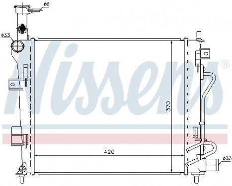 Radiator, engine cooling 66746 Nissens, Image 2