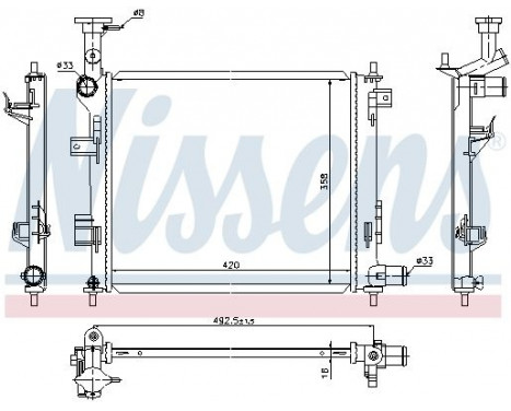 Radiator, engine cooling 66747 Nissens, Image 2