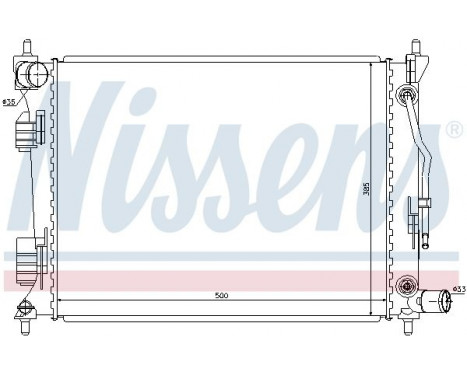 Radiator, engine cooling 66757 Nissens, Image 2