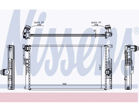 Radiator, engine cooling 66759 Nissens