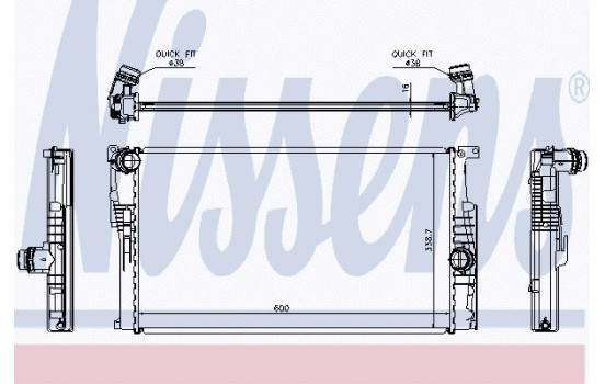 Radiator, engine cooling 66759 Nissens