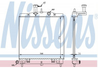 Radiator, engine cooling 66760 Nissens
