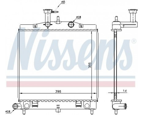 Radiator, engine cooling 66760 Nissens, Image 2