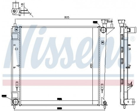 Radiator, engine cooling 66762 Nissens