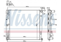 Radiator, engine cooling 66763 Nissens