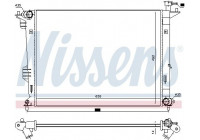 Radiator, engine cooling 66764 Nissens