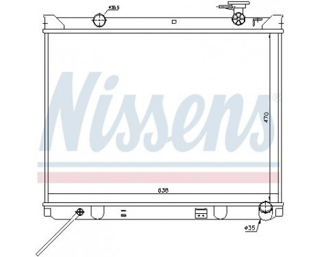 Radiator, engine cooling 66766 Nissens