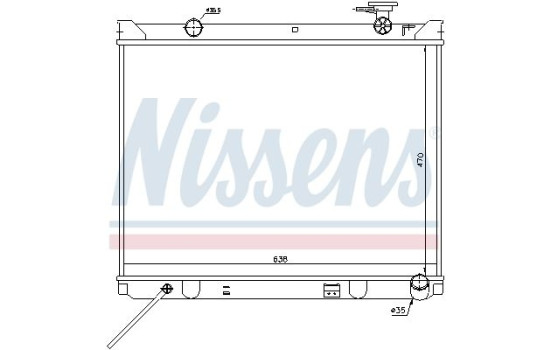 Radiator, engine cooling 66766 Nissens