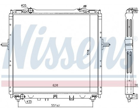 Radiator, engine cooling 66768 Nissens