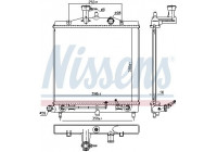 Radiator, engine cooling 66771 Nissens