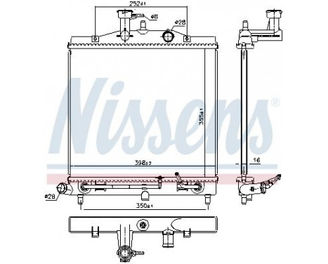 Radiator, engine cooling 66771 Nissens