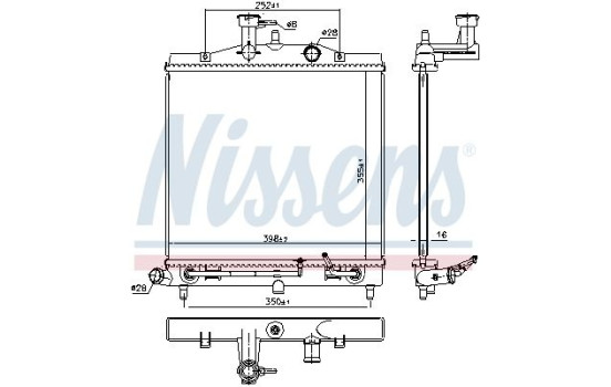 Radiator, engine cooling 66771 Nissens