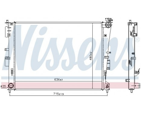Radiator, engine cooling 66780 Nissens
