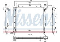 Radiator, engine cooling 66782 Nissens