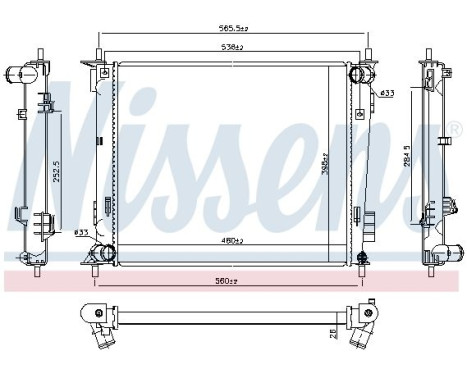 Radiator, engine cooling 66791 Nissens, Image 5