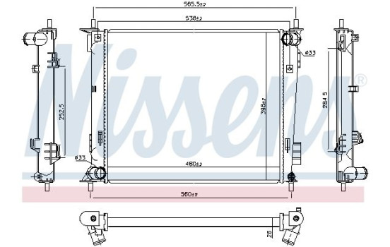Radiator, engine cooling 66791 Nissens, Image 5