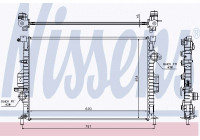 Radiator, engine cooling 66857 Nissens
