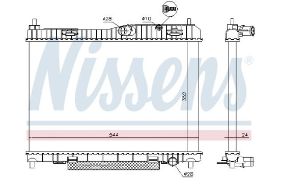 Radiator, engine cooling 66859 Nissens