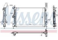 Radiator, engine cooling 66860 Nissens