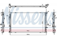 Radiator, engine cooling 66861 Nissens