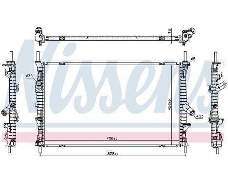 Radiator, engine cooling 66861 Nissens