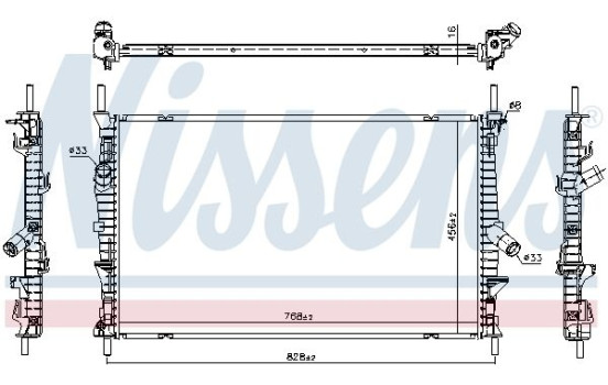 Radiator, engine cooling 66861 Nissens