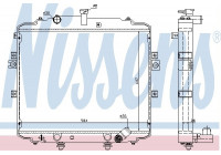 Radiator, engine cooling 66996 Nissens